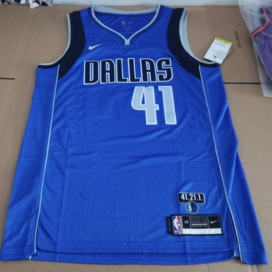 NBA 41 nowitzki 41.21.1 Dallas Mavericks Maillot bleu